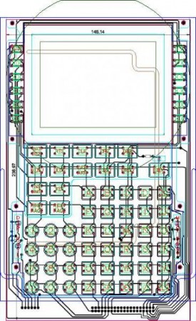 Printout of Autocad file showing all layers of the FMC